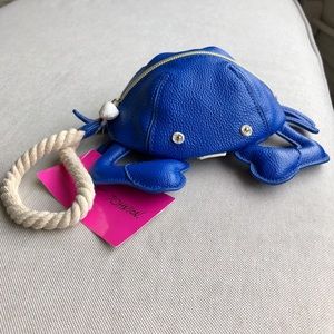 Betsey Johnson Bag Nautical Blue Crab Wristlet NWT